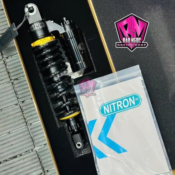 PHUỘC NITRON DNA FULL BLACK CHÉN VÀNG BÌNH DẦU TRÊN  CHO VARIO / CLICK