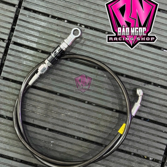 DÂY DẦU GH-RACING ĐEN ĐẦU EARLS INOX + NGẮT DẦU 