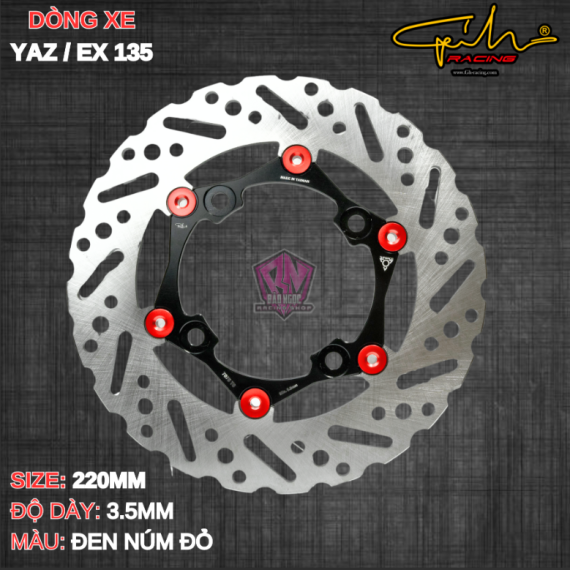 ĐĨA THẮNG SAU GH-RACING / TRIFORCE SIZE 220MM CHO YAZ / EXCITER 135