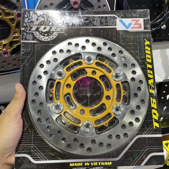 ĐĨA THẮNG TQ6 V3 SIZE 220MM ( MÀU VÀNG )