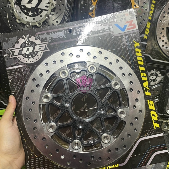 ĐĨA THẮNG TQ6 V3 SIZE 267MM ( MÀU ĐEN )